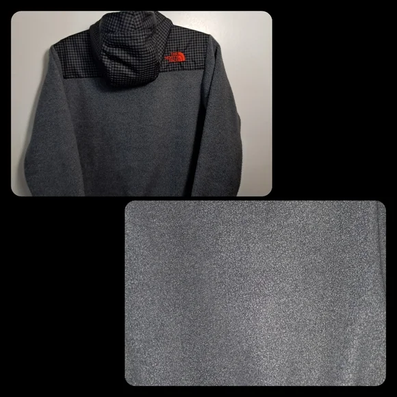 The North Face TNF Denali Polartec Fleece Boys Youth Hooded Full Zip Jacket M